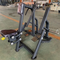 Máquina de remo vertical comercial de acero con asiento, equipo de gimnasio con carga de placas para entrenamiento de fuerza de espalda