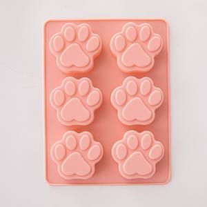 Moules en silicone en forme <span class=keywords><strong>de</strong></span> <span class=keywords><strong>patte</strong></span> <span class=keywords><strong>de</strong></span> <span class=keywords><strong>chat</strong></span>, antiadhésifs, <span class=keywords><strong>de</strong></span> qualité alimentaire, <span class=keywords><strong>emporte</strong></span>-pièces pour gâteaux, outils pour chocolat, moules roses - Product Image 6