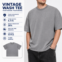 T-shirt unisexe décontracté en coton 100% à manches courtes, 260 g/m², confortable, respirant, été, grande taille, doux, style vintage, vente en gros