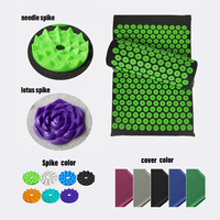 Ensemble de coussin et tapis d'acupression en coton ABS et éponge, coussin de massage pour le dos, le cou et les pieds avec aiguilles pour la pratique du yoga