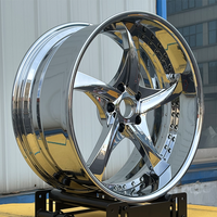 Jantes forgées chromées concaves profondes 5x120 5x112 5x114.3 en 2 pièces pour véhicules de luxe et voitures particulières, compatibles JDM S14 S15 350Z