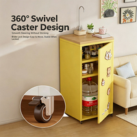 Meuble de rangement multifonctionnel extensible en acier, avec plateau en bois de 25 mm, distributeur d'eau intégré, pour salon et maison - Fournisseur d'usine