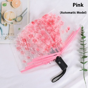 Qua biên giới hoa anh đào trong suốt gấp ô nhỏ tươi bền dày ba lần tùy chỉnh in logo ô - Product Image 6