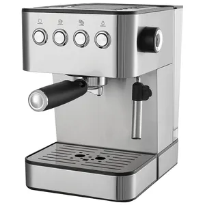 家庭用機械式15バーステンレス鋼コーヒーマシンポータブルイタリアンエスプレッソコーヒーメーカー、スチーム泡立て器付き