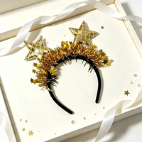 Serre-tête étoile scintillante pour enfants et adultes, Joyeux Nouvel An, serre-têtes de Noël