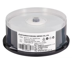 Doanh nghiệp lớp Blu-ray ghi phương tiện truyền thông đĩa BD-R XL 4X 100GB 25p trắng máy bay phản lực Mực in bề mặt - Product Image 1