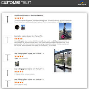 Manubrio de Scooter de Titanio Ligero Spaceflip SCS Gr9, Manubrio Profesional para Scooter de Acrobacias, Precio al por Mayor, MOQ Bajo, Listo para Enviar - Product Image 5