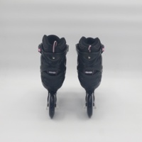 Patins à roulettes en ligne 3 roues pour adolescents et adultes, taille réglable, coque en PE, châssis en plastique, roulements ABEC-7, roues en PU, haute qualité, pour patinage de vitesse en extérieur