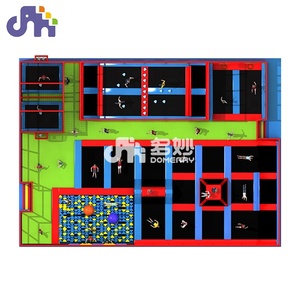 Château de saut d'intérieur de parc de <span class=keywords><strong>trampoline</strong></span> de thème de jungle pour des enfants et des adultes du fournisseur - Product Image 5