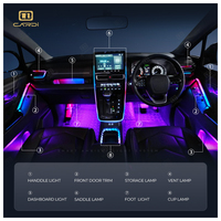 Kit d'éclairage d'ambiance OEM D6 avec 265 couleurs et synchronisation musicale pour système d'éclairage intérieur Innova Hycross Zenix, contrôle vocal via application