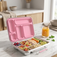 Boîtes à lunch Bento pour enfants Aohea édition limitée, imprimé vibrant, bord antidérapant, légères, durables, pour activités de plein air