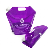 Sachet Doypack personnalisé 2L 3L 5L avec bec verseur et buse d'aspiration pour lessive, impression par gravure