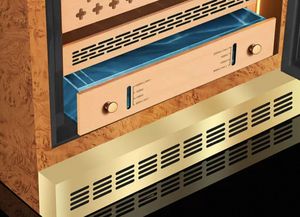 ตู้แช่ซิการ์860l ประตูกระจกสองบานขนาดใหญ่สีทองสีดำน้ำตาลดำแบบล็อคได้ตามต้องการ - Product Image 4