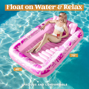 Blow up Raft Tub Bains <span class=keywords><strong>de</strong></span> <span class=keywords><strong>soleil</strong></span> gonflables en plastique avec oreiller <span class=keywords><strong>pour</strong></span> une expérience <span class=keywords><strong>de</strong></span> détente ultime Relaxation <span class=keywords><strong>Bain</strong></span> <span class=keywords><strong>de</strong></span> <span class=keywords><strong>soleil</strong></span> - Product Image 4