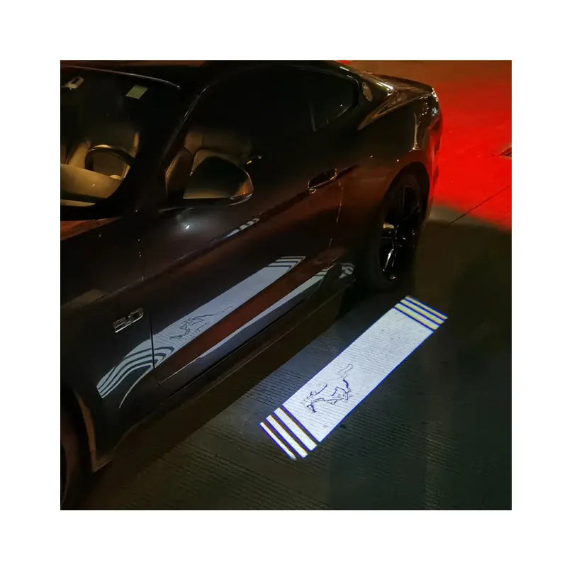 Espejo retrovisor de coche con patrón personalizado, impermeable, a prueba de polvo, luz de bienvenida Led de alta definición para la serie Cadillac Ct