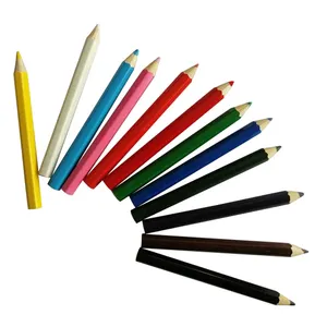 Confezione da 12 matite colorate di piccole dimensioni con stampa personalizzata di piccole dimensioni per bambini che disegnano con rapporto di prova EN71