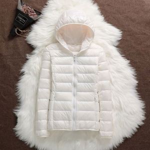 Abrigos de Plumón de Pato Blanco para <span class=keywords><strong>Mujer</strong></span>, Abrigo Cálido de Otoño e Invierno, Chaqueta de Plumón Ultraligera para <span class=keywords><strong>Mujer</strong></span>, <span class=keywords><strong>Parka</strong></span> Cortavientos - Product Image 4