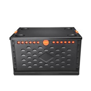 Chariot à bagages pliable en plastique léger et durable, imperméable, avec étagère, pour la maison, les courses, les supermarchés - Product Image 6