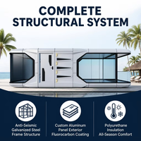 Unité de vie en capsule spatiale haut de gamme, maison intelligente modulaire, resort de glamping avec vue panoramique