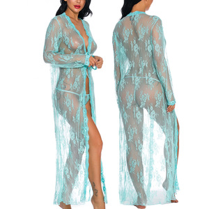 Biancheria intima da notte in pizzo da donna molti colori per scegliere cintura lunga con perizoma - Product Image 6