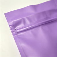 Vente en gros de sacs en mylar violets de 5 x 7 pouces, emballages résistants aux enfants, sacs en mylar avec fermeture éclair