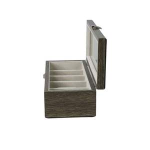 Caja de Madera para Relojes de Alta Calidad, Hecha a Mano, Ecológica, Rectangular, de Lujo Discreto, Color Gris, con Capacidad para 5 Relojes, Organizador de Relojes para Coleccionistas - Product Image 1
