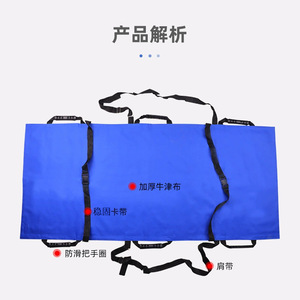 Tapis de transfert patient en toile Oxford épaisse et souple, élingue plate pour le retournement et le repositionnement des personnes âgées - Product Image 1