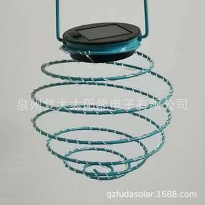 Lámpara Solar de Alambre de Hierro en Espiral con Luz LED, Lámpara Decorativa Colgante para Jardín Exterior, Portátil con Batería Incluida - Product Image 2