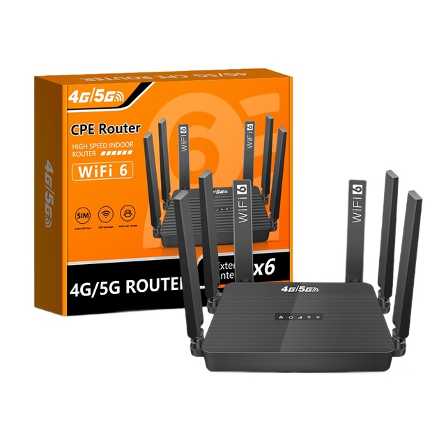 4G High Speed Wifi6 Router with Sim Card Slot Wifi Router 4g with Foldable Antenna Wifi Access Point Home Router Oem Network