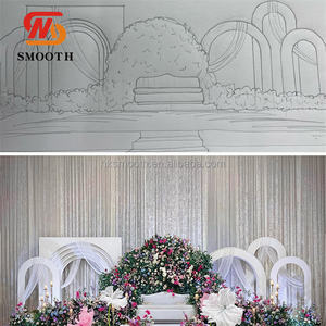 Panneau de fond LED en acrylique lisse pour photos, décors de mariage, panneau artisanal en PVC acrylique, support acrylique pour la décoration de scène de mariage - Product Image 5