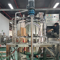 Mélangeur Homogénéisateur pour la Fabrication de Lotions Corporelles et Sérums, Équipement de Fabrication de Crèmes et Sérums, Mélangeur Émulsifiant Sous Vide avec Cuve