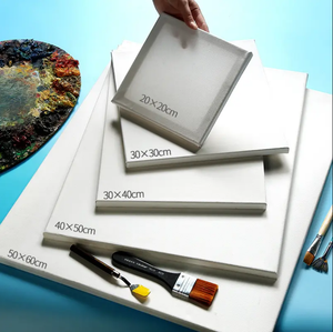 40x50cmカスタムブランクピュアまたはリネンコットンストレッチキャンバスウッドフレーム付き油絵アクリル絵画用 - Product Image 6