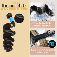 BEISHIN 7A Lot de Mèches de Cheveux Humains Ondulés Naturels Brésiliens Extensions Capillaires Souples Livraison Gratuite