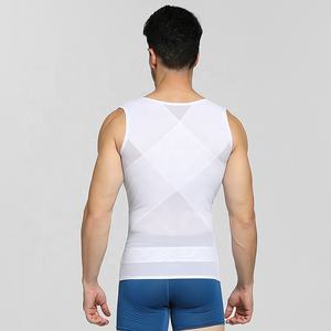Camicia a compressione da uomo ad alta elasticità Shapewear per il controllo dell'addome del torace canotta per postura correttiva del ventre - Product Image 6