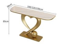 Meja Konsol Batu Sinter Modern, Meja Sofa untuk Ruang Tamu, Tampilan Marmer, Perabot Ruang Tamu