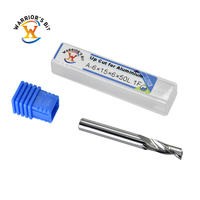 Fraise à queue CNC en carbure plaqué titane haute précision Warrior's Bit, queue de 4mm, 5mm, 6mm, à une seule dent, pour aluminium OEM/ODM