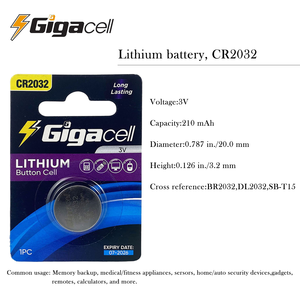 Batería de Botón de Litio de 3 V CR2032 Ideal para Dispositivos de Oficina y Negocios, Calculadoras, Dispositivos de Pago, Sensores Móviles, Medidores - Product Image 2