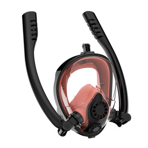 Máscara Facial Completa de 4.0mm con Cristal Templado Antivaho para Snorkel, Deportes Acuáticos para Adultos, Silicona, Una Ventana - Product Image 1