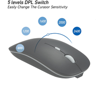 Accessoires informatiques OEM de haute qualité, souris sans fil rechargeable 2,4 g mince