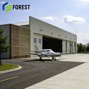 โรงเก็บเครื่องบินโครงสร้างเหล็กสำเร็จรูปมาตรฐาน ชุบสังกะสี สำหรับการบิน ส่งตรงจากโรงงาน - Product Image 1