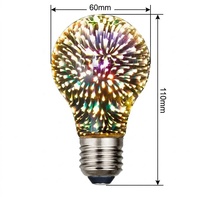Ampoule LED 3D Effet Feux d'Artifice Multicolore Ciel Étoilé, Décoration de Fêtes, Culots E26 E27 B22, 110V 120V A60 - Grande Vente