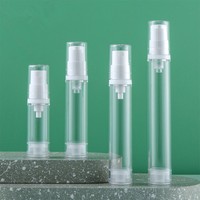 Flacon d'échantillon de parfum cylindrique en plastique, noir, or, argent, avec buse à pulvérisation extrêmement fine, facile à transporter, 10 ml, 15 ml