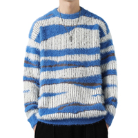 Pull en mohair tricoté de luxe unisexe Shinesia ODM, personnalisable, surdimensionné, pour homme, vêtements en tricot d'hiver
