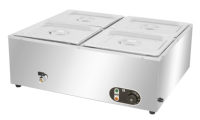 Bain marie en acier inoxydable 6 bacs plateaux de table bain marie électrique supérieur