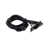 Adaptateur de câble durable à montage sur panneau frontal, câble d'extension double USB 3.0 + ports Type-C, audio HD I/O, longueur personnalisable, CE/RoHS