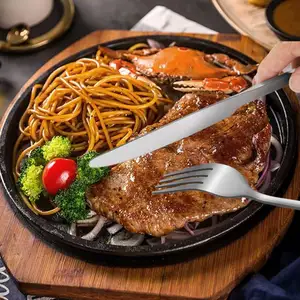 18 0 Set sendok garpu grosir baja tahan karat kualitas tinggi grosir Cina logam klasik pesta Set kotak sendok alat makan pesta