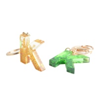 Llavero con Letra del Alfabeto de Resina con Forma de Animal, Regalo para Parejas, Adornos Colgantes de Plástico, Colgante para Coche y Bolsos