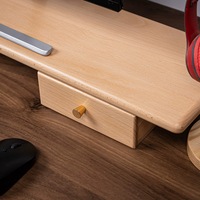 Support de Moniteur de Bureau en Bois de Hêtre OMEN avec Support Cervical, Conception Flexible, Rehausseur d'Écran et Étagère de Rangement pour Bureau