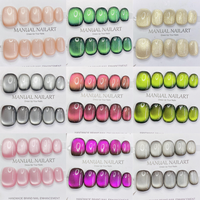 Couleur unie oeil de chat Simple 10 pièces à la main acrylique ongles en gros faux ongles presse sur les ongles