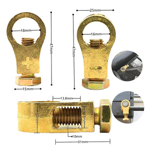 Pure Copper Car <b>Battery</b> Terminal <b>Ring</b> Clamps 18mm 16mm MT2471002 For Automotive Use - Product Image 1